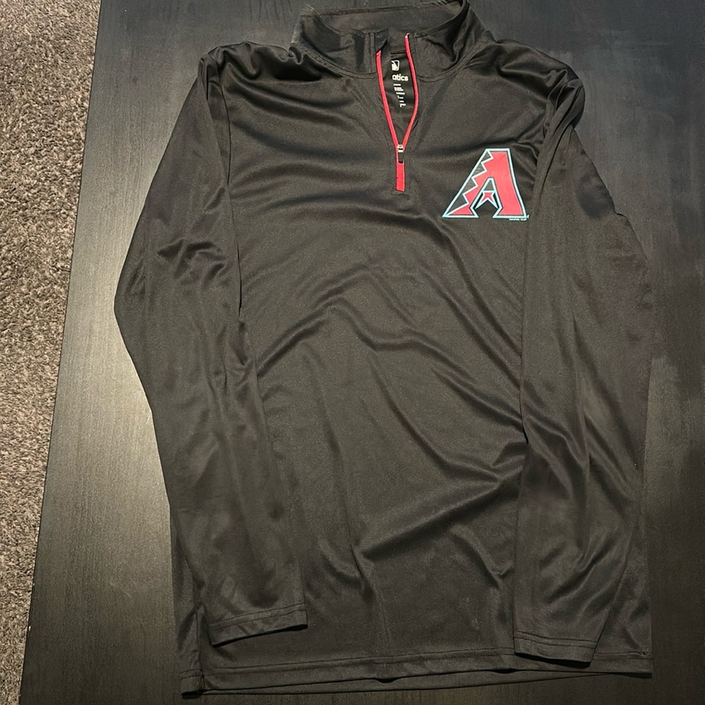 Arizona Diamondbacks Mens 1/4 Quarter Zip Jacket Black Medium M